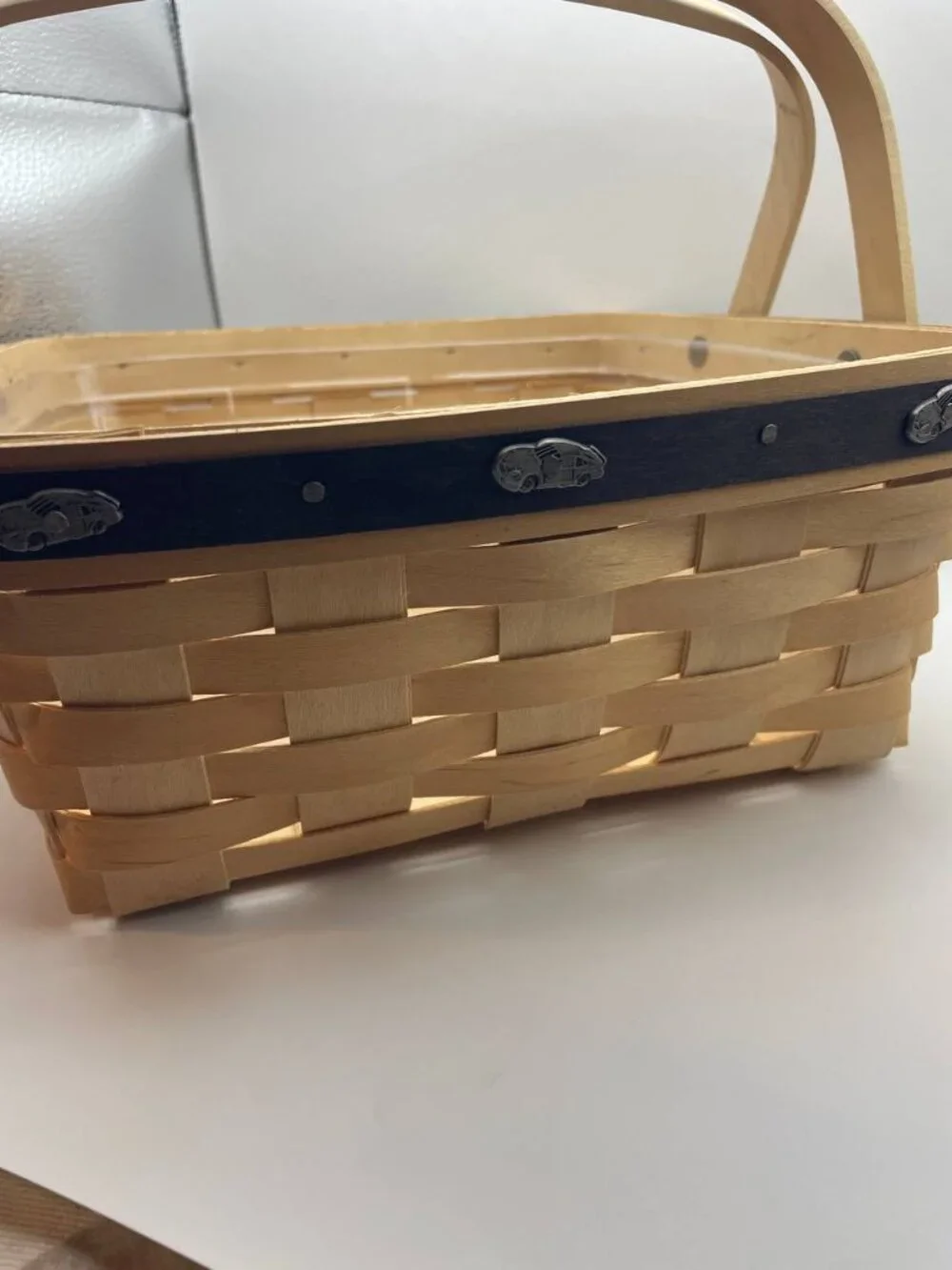 Longaberger Make A Basket Shop Woven Basket medium market with handles 2008